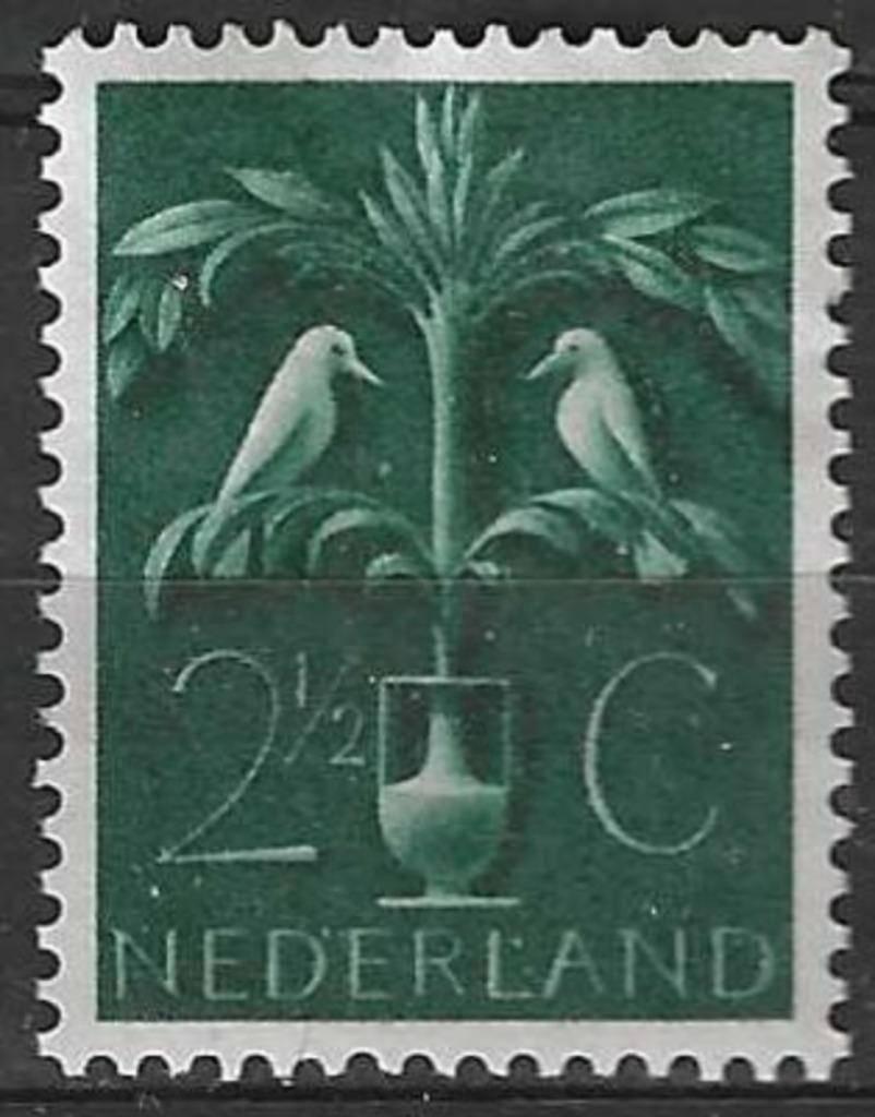 Pays-Bas 1943 - Yvert 398 - Symboles - 2 1/2 cm. (ZG), Timbres & Monnaies, Timbres | Pays-Bas, Envoi, Non oblitéré