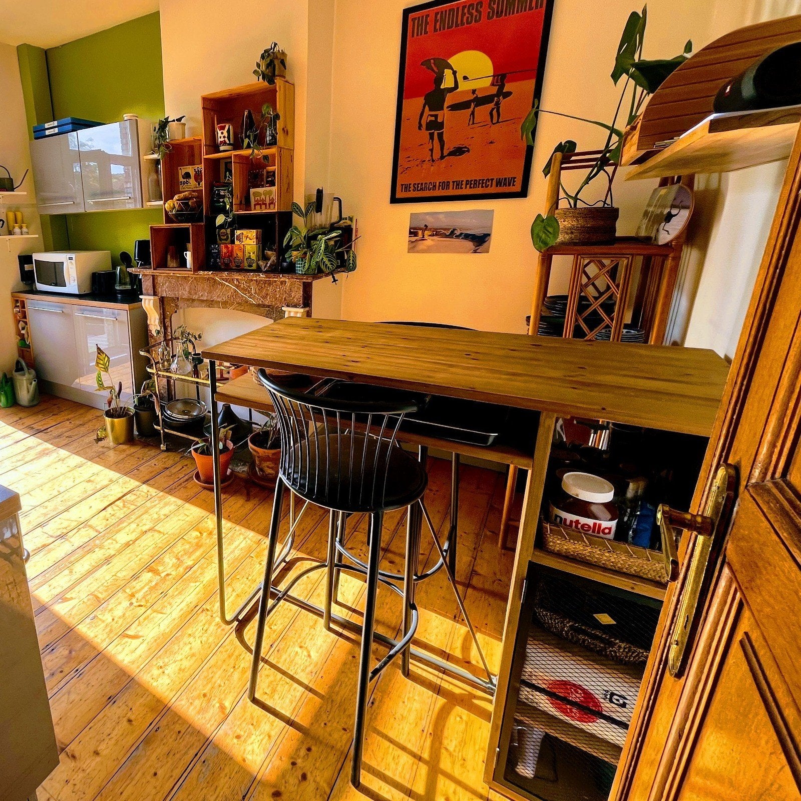 Houten hoge bar tafel, Enlèvement