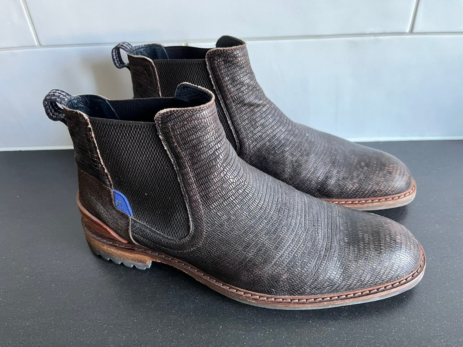Floris van Bommel herenschoenen maat 8 / 42 H, Vêtements | Hommes, Chaussures, Bottes, Enlèvement ou Envoi, Comme neuf, Brun