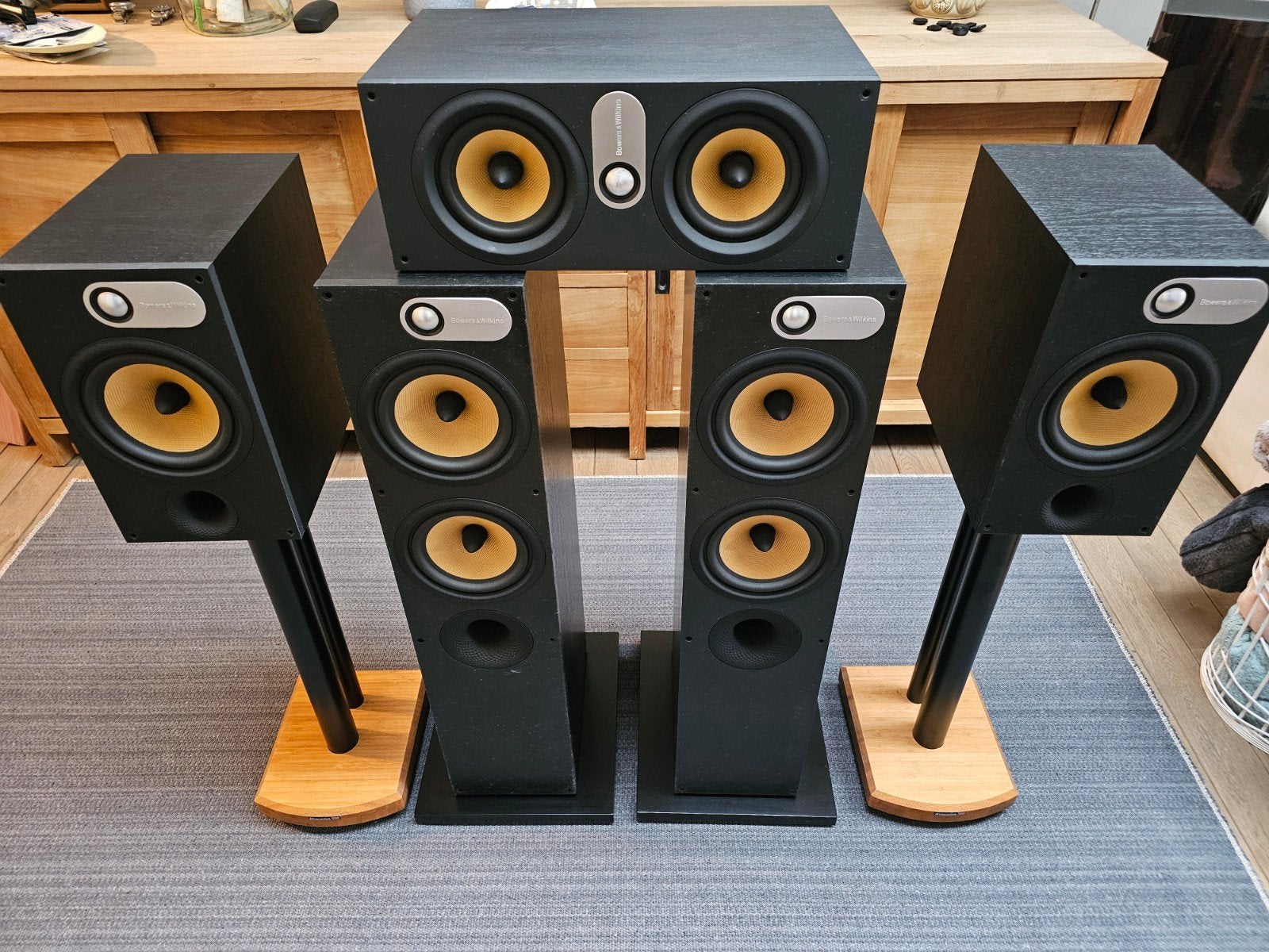 Bowers&Wilkins Surround set, TV, Hi-fi & Vidéo, Enceintes, Compatible son surround/home cinéma, Kit d'enceintes, Comme neuf, Enlèvement
