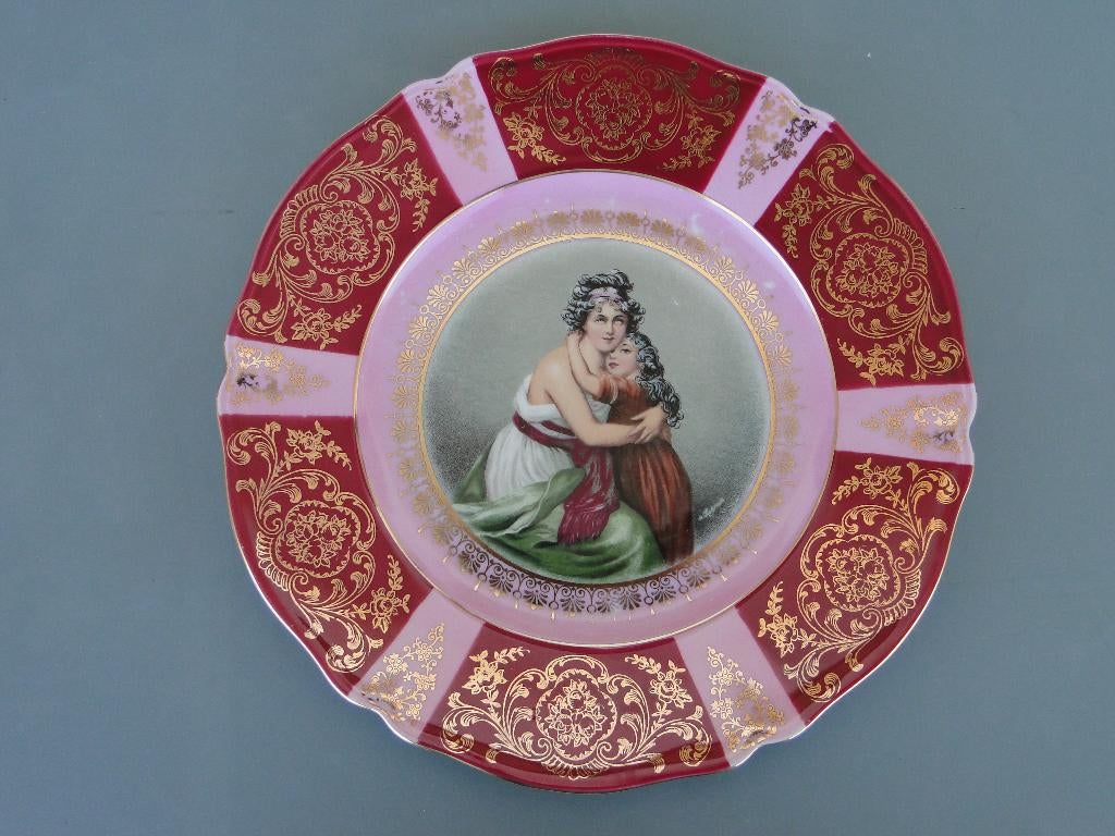 porseleinen borden Bavaria met Fragonard decoratie dia 25 cm, Antiek en Kunst, Ophalen