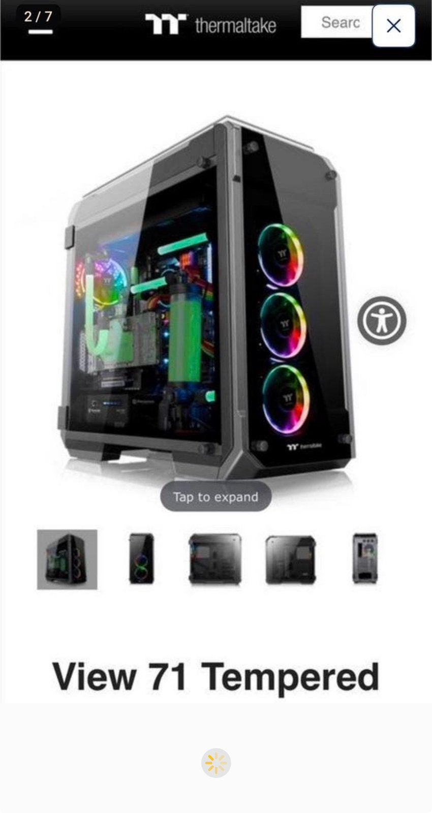 Thermaltake Case View 71 TG RGB Edition, Computers en Software, Computerbehuizingen, Ophalen, Zo goed als nieuw