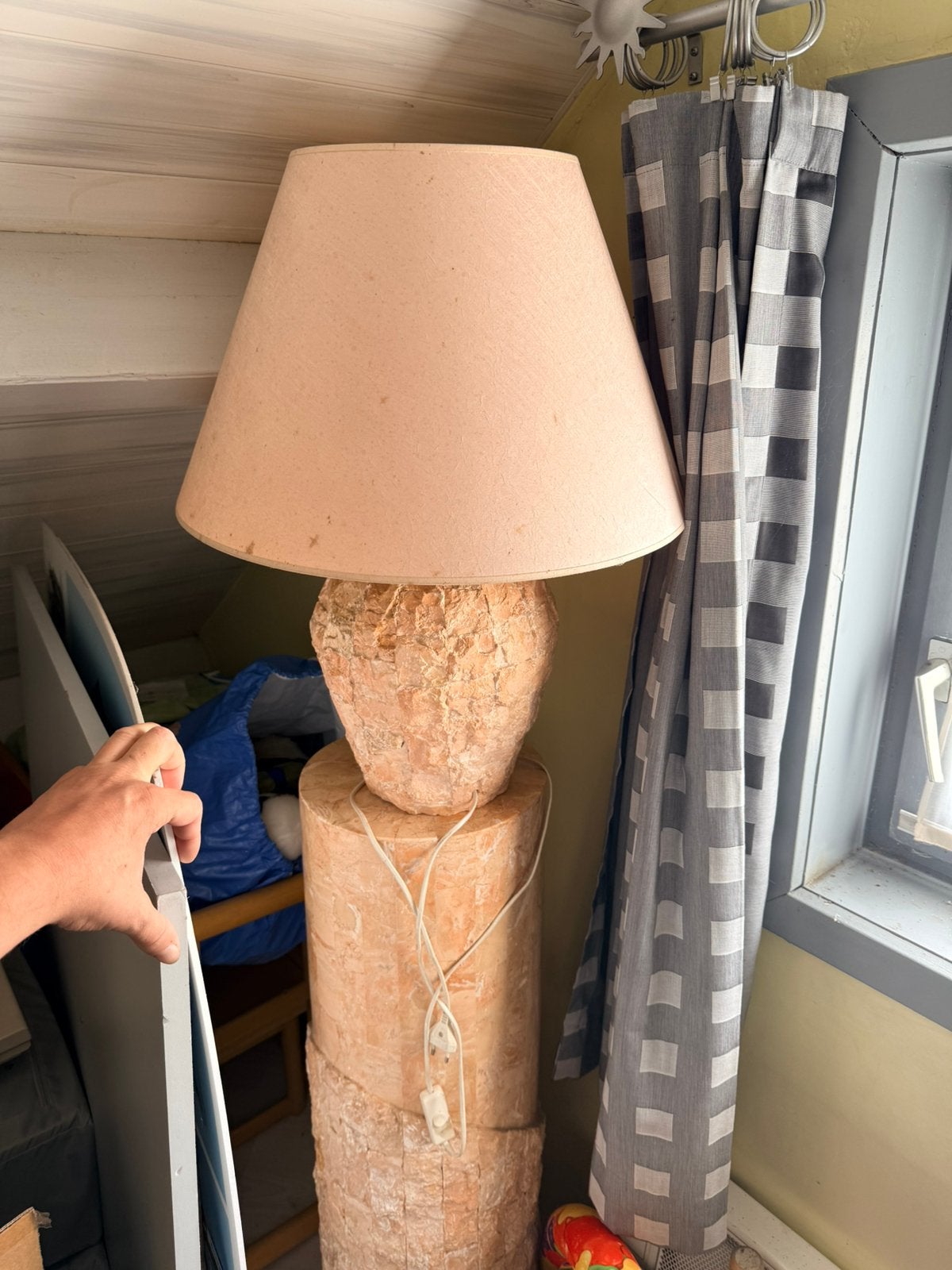 Lamp + pilaar, Huis en Inrichting, Lampen | Lampenkappen, Ophalen, Gebruikt