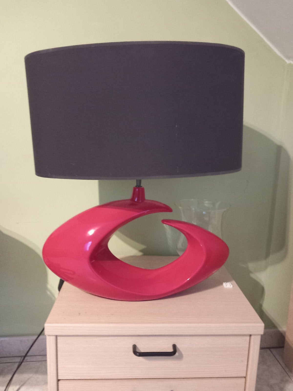 mooie moderne lamp, Rood, Ophalen, 40 cm, Design
