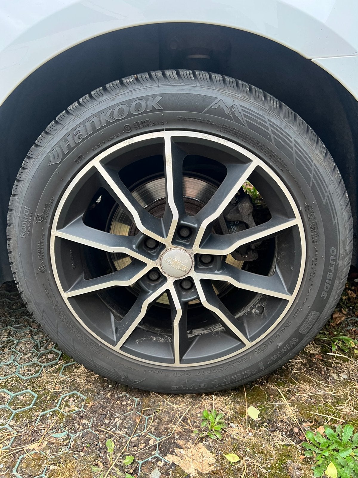 Hankook Winter evo2 225/50 R17 – 4 pneus hiver – 7000 km, Pneus hiver, Véhicule de tourisme, Enlèvement, Utilisé