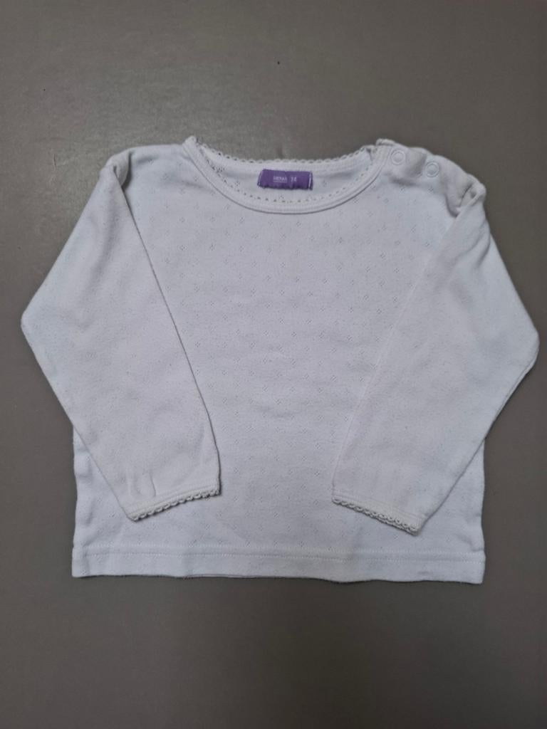 Gratis witte longsleeve maat 74, Kinderen en Baby's, Ophalen
