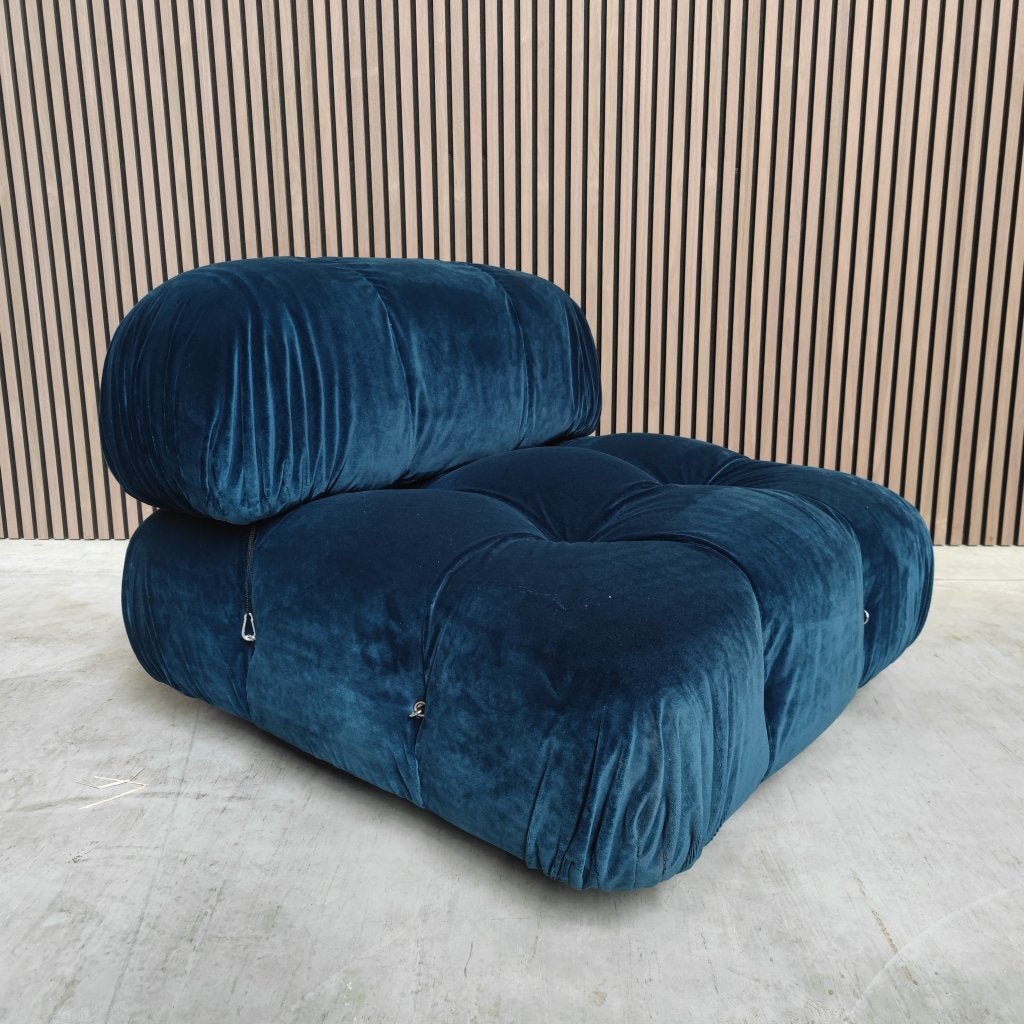 Vintage B&B Italia Camaleonda Module in Blauw microvezel, Enlèvement ou Envoi