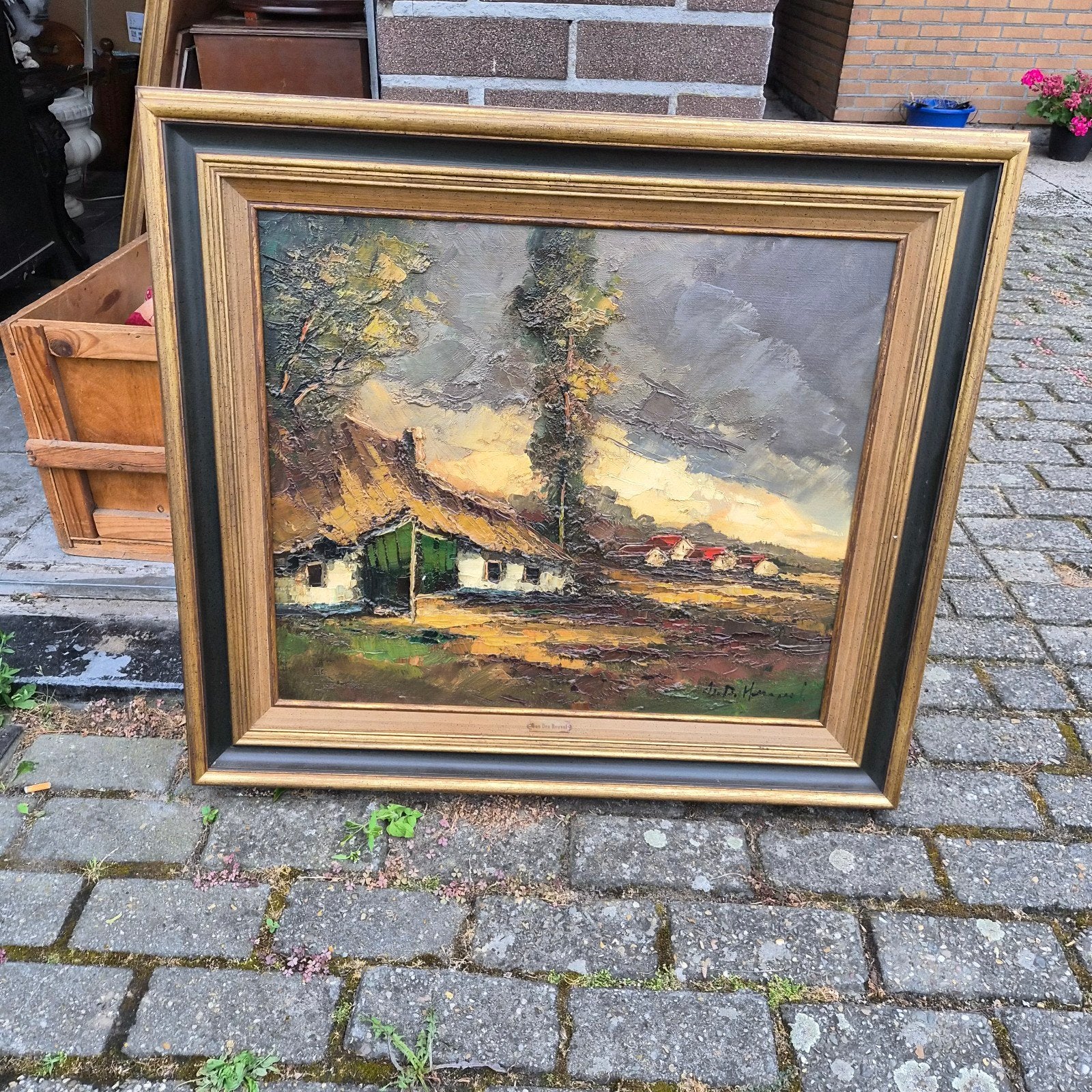 schilderiej op doek Karel-Jan Van Den Heuvel, Antiek en Kunst, Kunst | Schilderijen | Klassiek, Ophalen, Doek