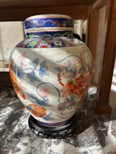 oosterse chinese vaas met steun, Ophalen