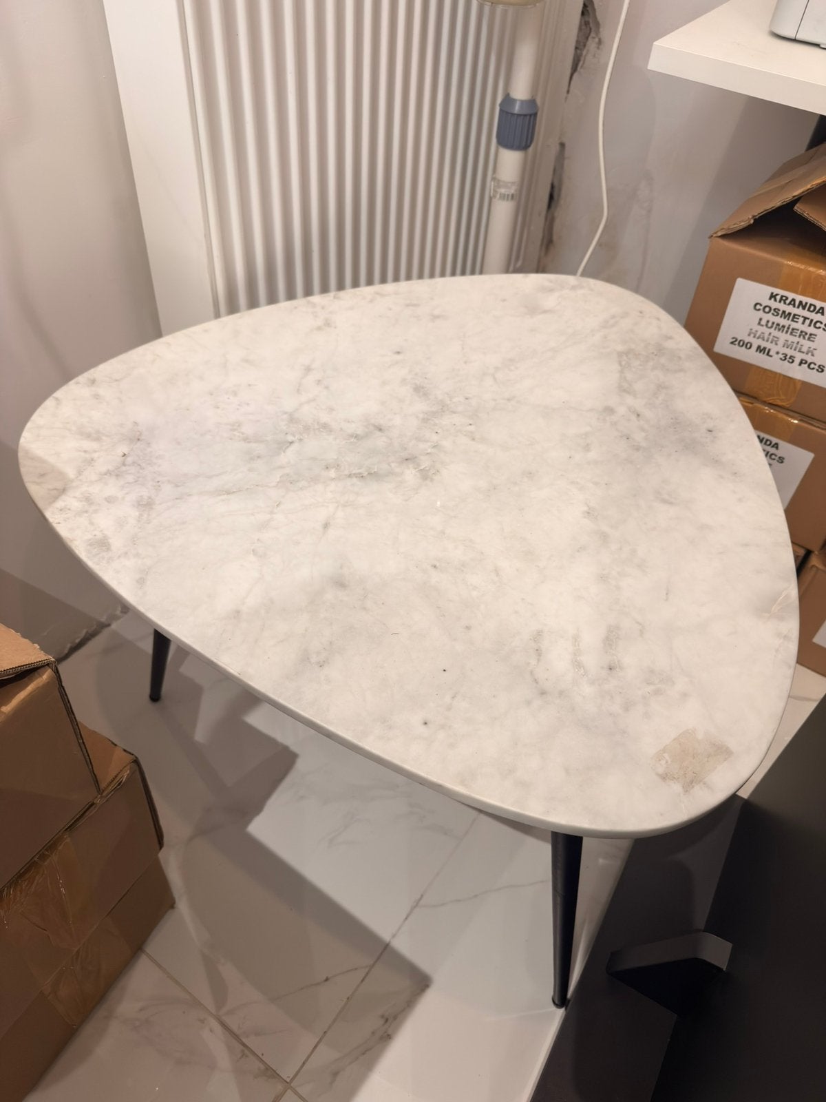 Marmer salon tafel, Enlèvement, Comme neuf