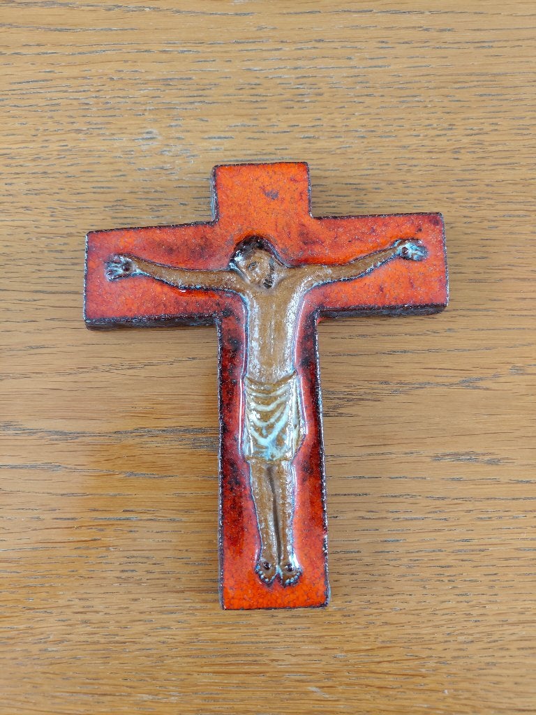 Crucifix vintage des années 60-70 « Fat Lava », Antiquités & Art, Enlèvement ou Envoi