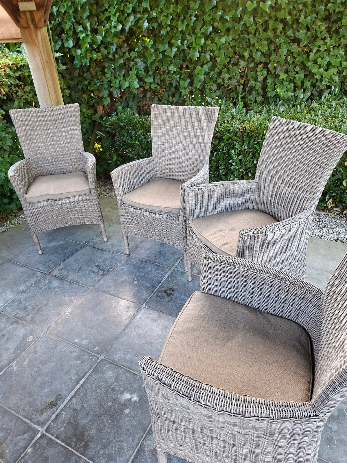 6 rieten tuinstoelen, Tuin en Terras, Ophalen
