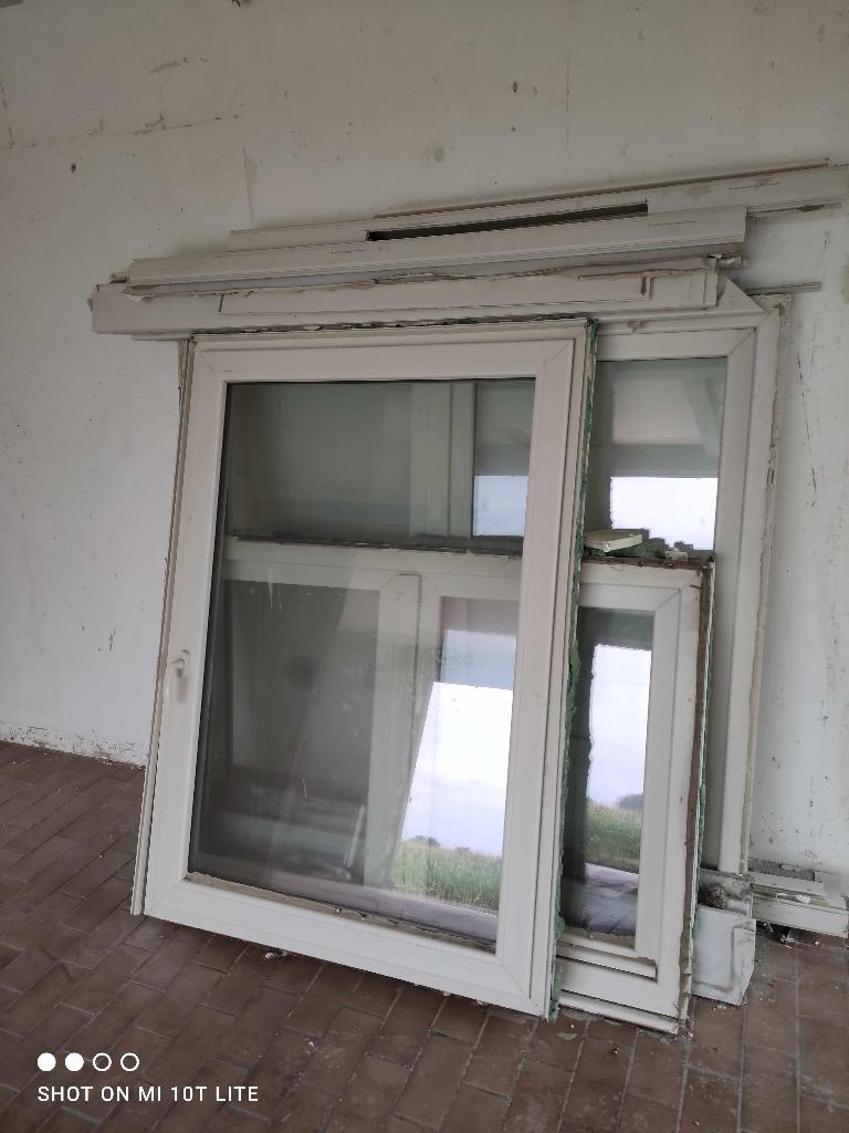 PVC ramen, Enlèvement, Utilisé, Fenêtre de façade ou Vitre, Double vitrage