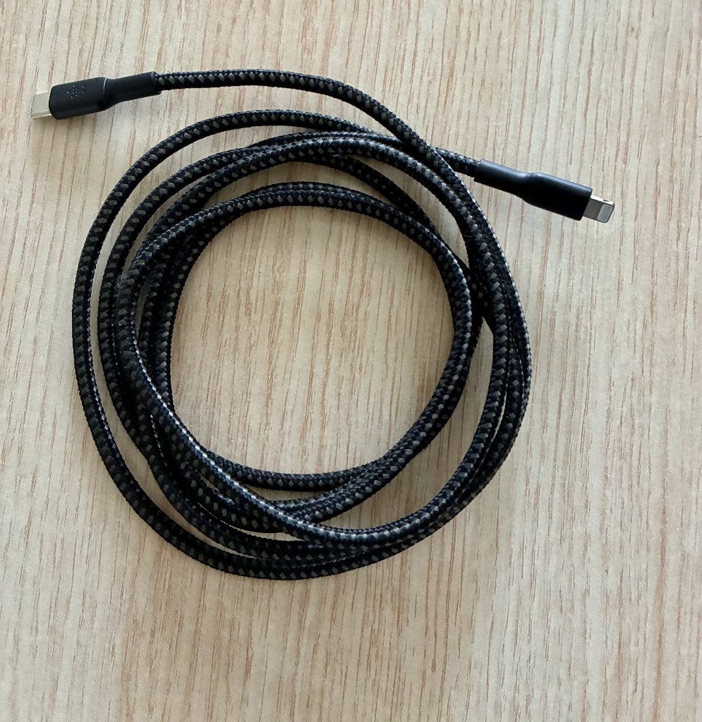 Belkin Braided iPhone Lightning naar USB-C kabel, Telecommunicatie, USB-C, Ophalen of Verzenden, Zo goed als nieuw, Oplaadkabel