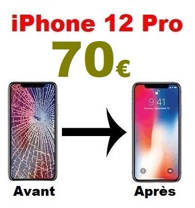 Réparation écran iPhone 12 Pro pas cher à Bruxelles Garantie, Enlèvement, Autres types, Apple
