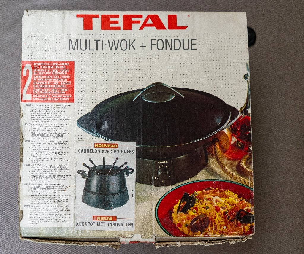 TEFAL Wok - Fondue set, Elektronische apparatuur, Fonduesets, Ophalen, Zo goed als nieuw, Elektrisch, Fondueset