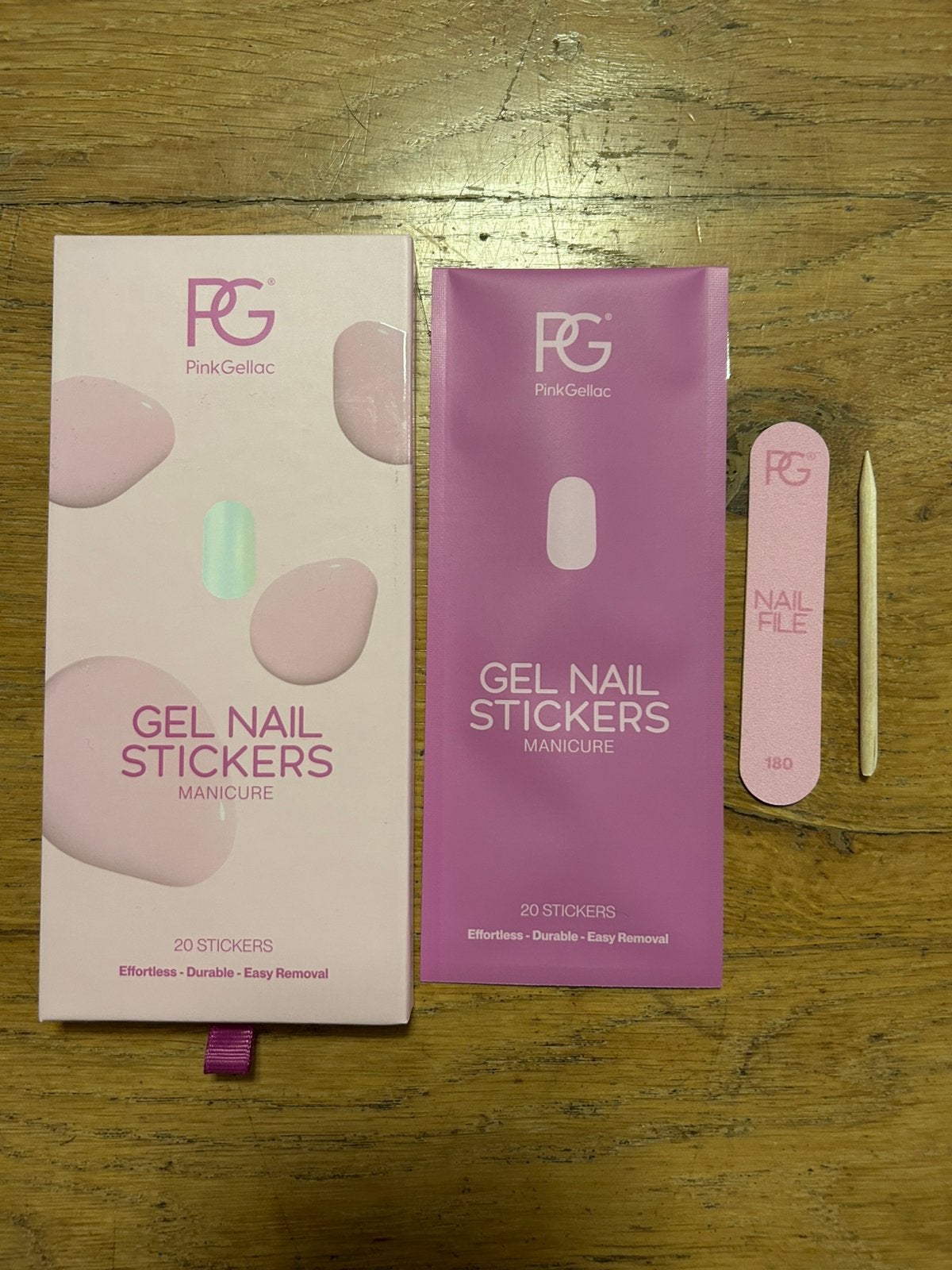 Pink Gellac gel nagel stickers set 20’stuks Misty Chrome 012, Neuf, Maquillage, Enlèvement ou Envoi, Mains et Ongles
