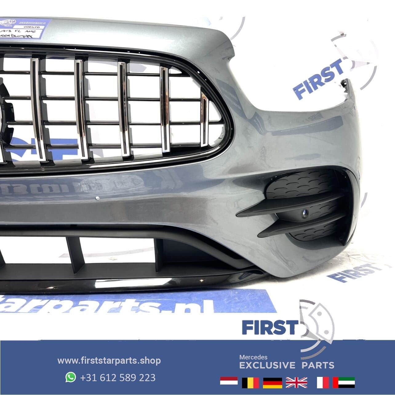 W213 W238 E43 E53 FACELIFT AMG VOORBUMPER GRIJS  E Klasse +, Gebruikt, -, Voor, Ophalen of Verzenden