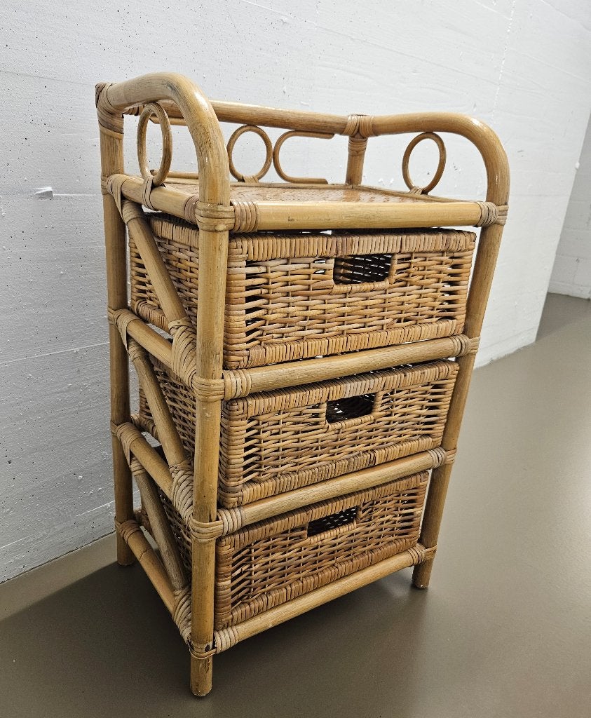 Étagère / commode rotin, Enlèvement, Utilisé, Étagère, Matériau naturel