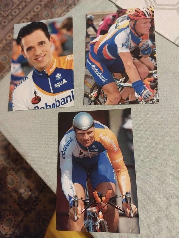 3 Wielerkaarten : Rabobank, Verzamelen, Ophalen of Verzenden, Gebruikt, Poster, Plaatje of Sticker