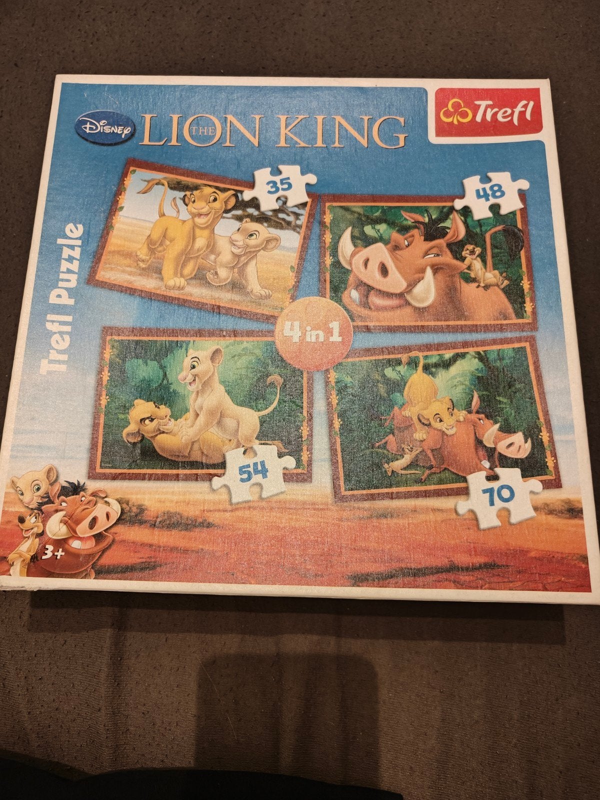 Kinderpuzzels van The Lion King: set van 4 puzzels, Ophalen of Verzenden, Meer dan 50 stukjes, Gebruikt, 4 tot 6 jaar