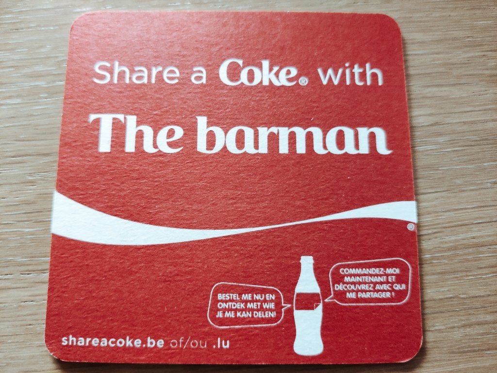 Bierviltje Cola R/V, Verzamelen, Ophalen of Verzenden, Zo goed als nieuw, Viltje(s), Overige merken