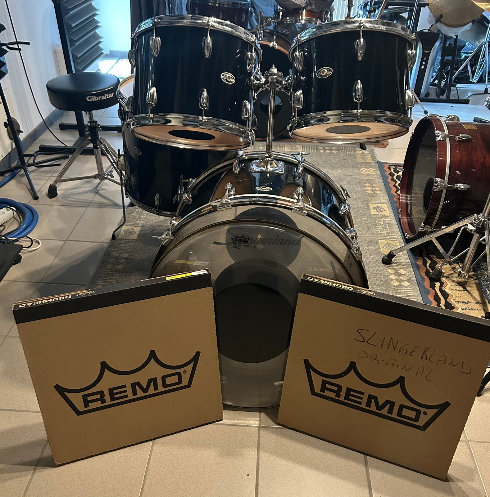 Vintage Slingerland 70’s 13-14-18-24 bomber kit + extras, Muziek en Instrumenten, Drumstellen en Slagwerk, Ophalen, Gebruikt, Overige merken