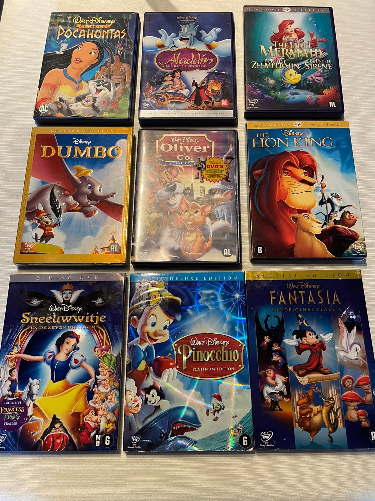 Lot Disney Dvd’s, Ophalen, Zo goed als nieuw