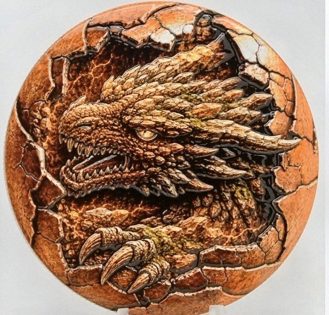 Mythical Fire Dragon (Cracked Egg Series)Gewicht: 5 Troy Oz, Ophalen of Verzenden, Koper