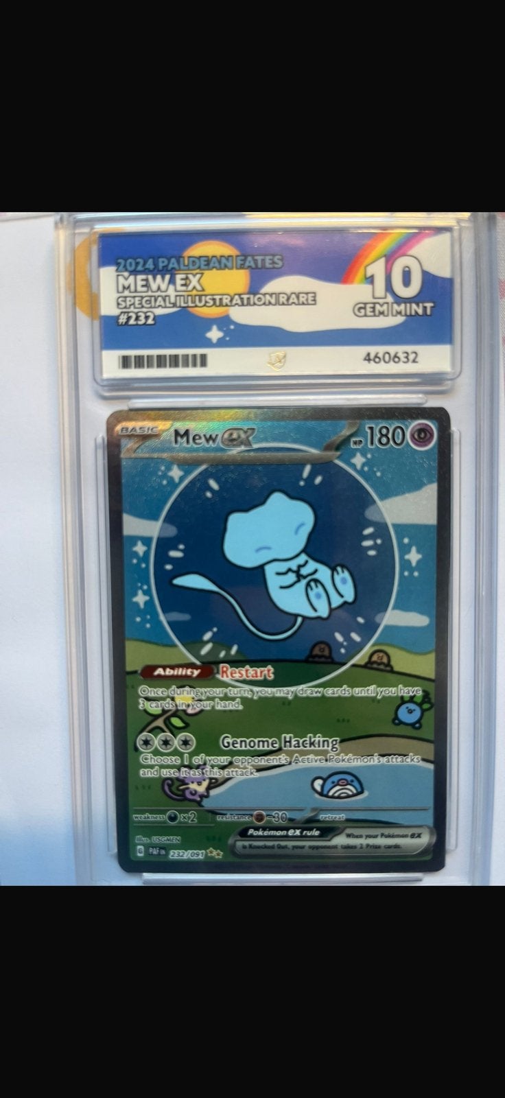 Pokémon Mew ex #232 Paldean Fates SIR – Gem Mint 10 – Graded, Hobby en Vrije tijd, Verzamelkaartspellen | Pokémon, Ophalen of Verzenden