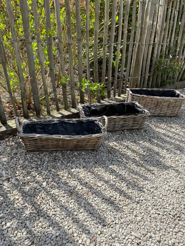 Rieten manden 🌸, Tuin en Terras, Ophalen, Gebruikt, Balkon