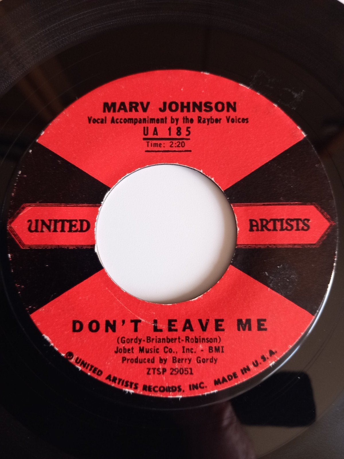 MARV JOHNSON. DON'T LEAVE ME. POPCORN USA 45T