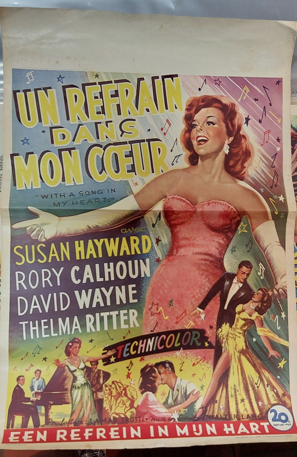 Belgische filmposter met Susan Hayward 1952, Ophalen