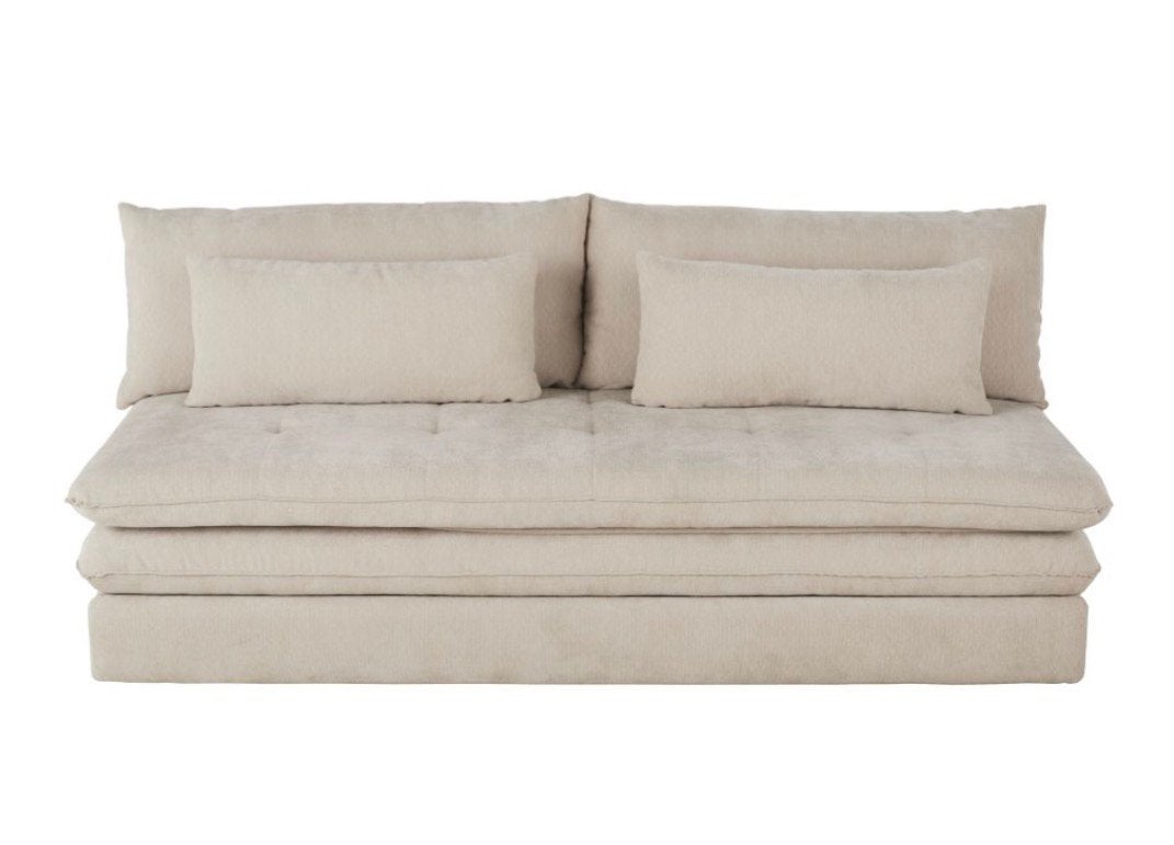Slaapbank, Ophalen, Gebruikt, 90 cm, Beige