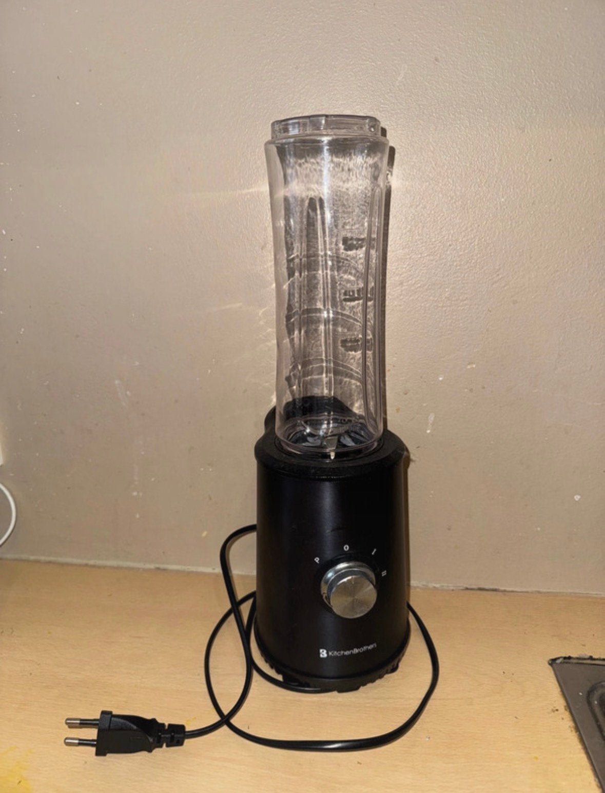 KitchenBrothers mini blender / smoothie maker – 350W – zwart, Ophalen of Verzenden, Zo goed als nieuw, Blender
