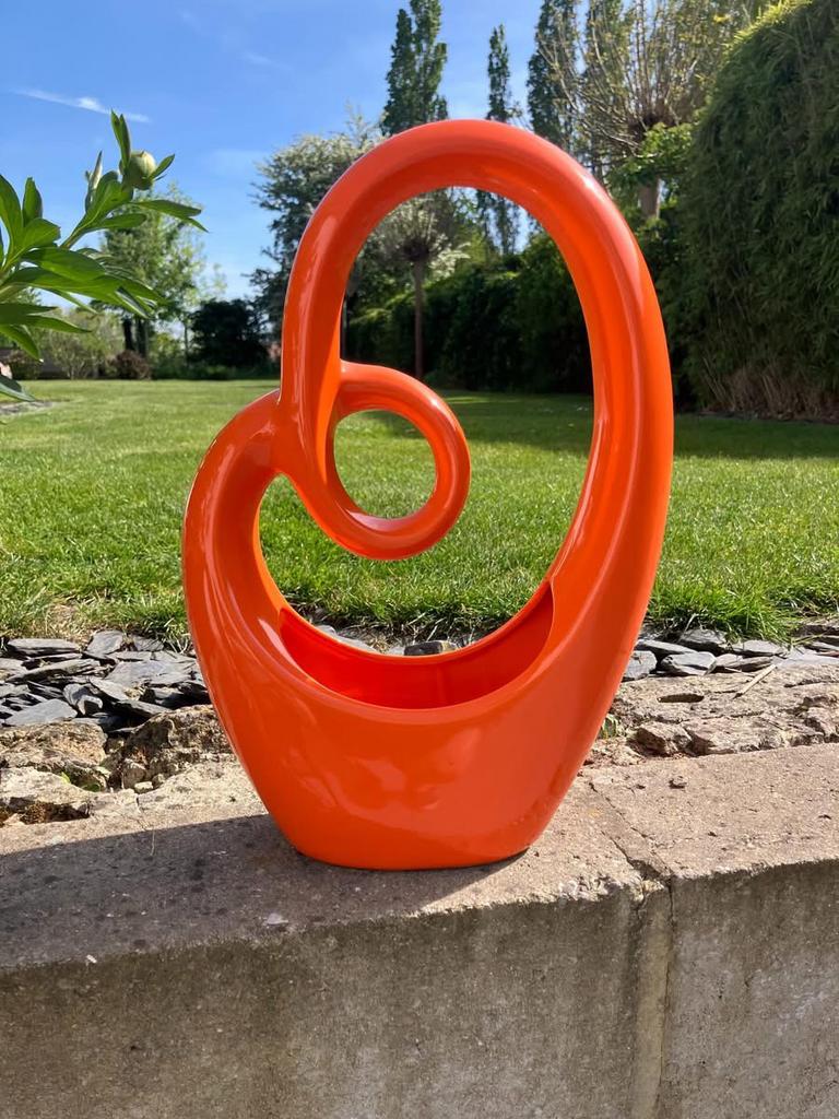 Vase design vintage orange, Ophalen of Verzenden, Zo goed als nieuw