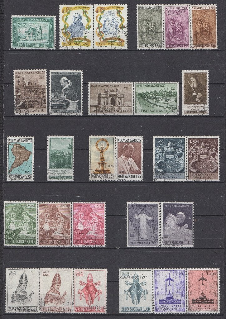 Vaticaan - 28 stuks, Timbres & Monnaies, Timbres | Europe | Autre, Enlèvement ou Envoi