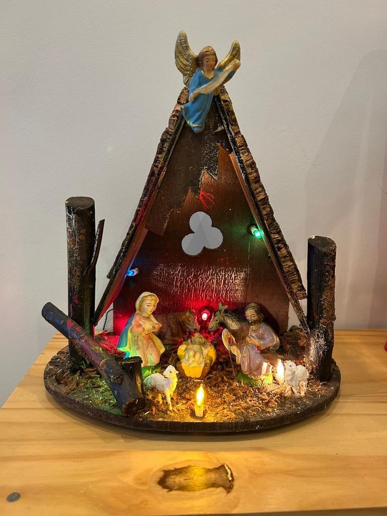 Vintage kerst stalletje 1960, Ophalen of Verzenden
