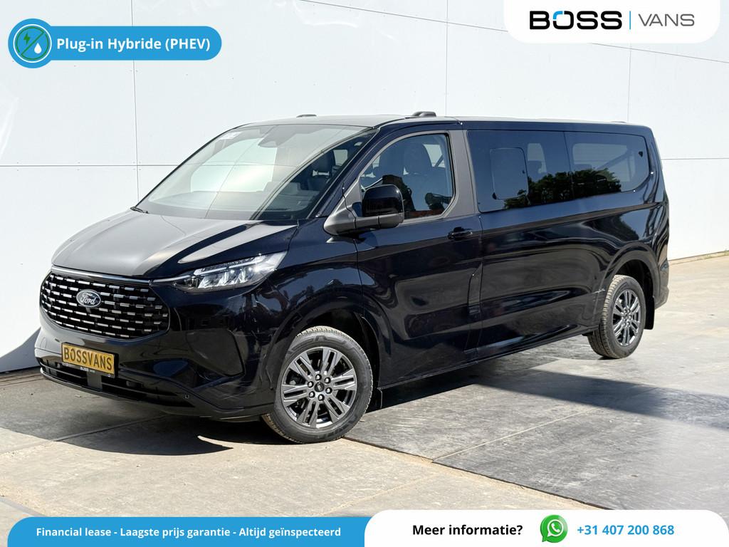Ford Tourneo Custom 233PK PHEV Automaat Ex BTW/Ex BPM Titani, Auto's, Bestelwagens en Lichte vracht, Gebruikt, Zwart, 4 cilinders
