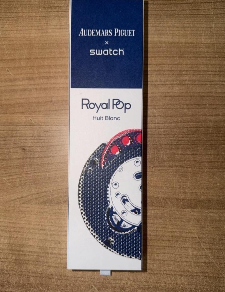 Swatch x Audermars Piquet Royal Pop Huit Blanc, Handtassen en Accessoires, Horloges | Dames, Leer, Swatch, Nieuw, Ophalen of Verzenden