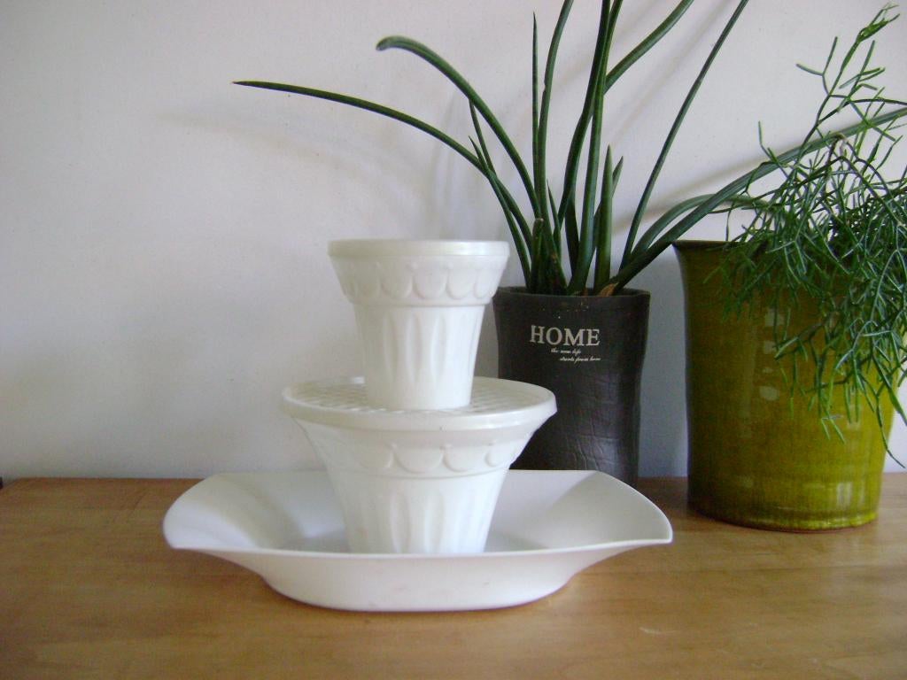 vintage jaren 70 tupperware pique fleurs bloemstuk, Ophalen of Verzenden