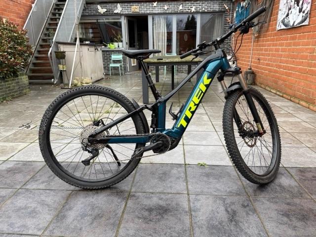 Trek Powerfly FS4 slecht 345 km (Maat M) zo goed als nieuw, Comme neuf, Enlèvement, Trek, 53 à 57 cm