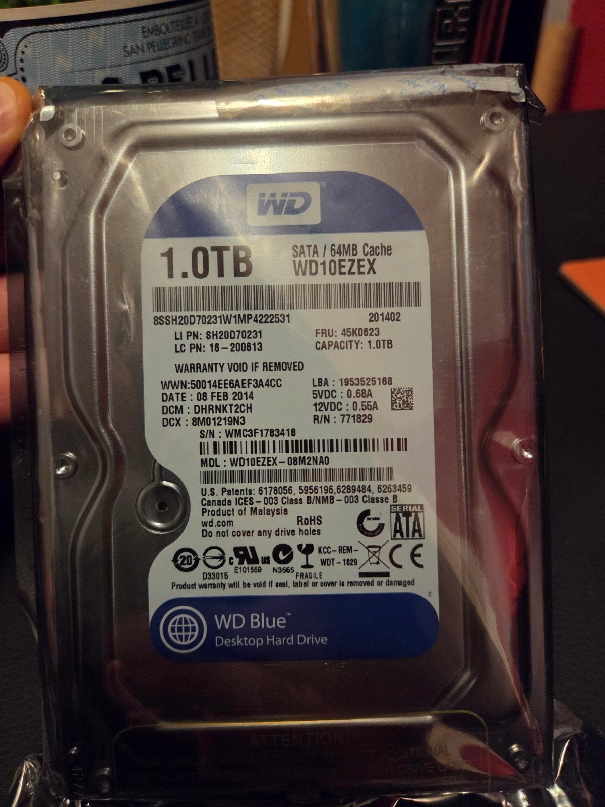 Western Digital 1 TB SATA 3.5" HDD 7200rpm, Computers en Software, Ophalen, Intern, Nieuw, WD (Western Digital)