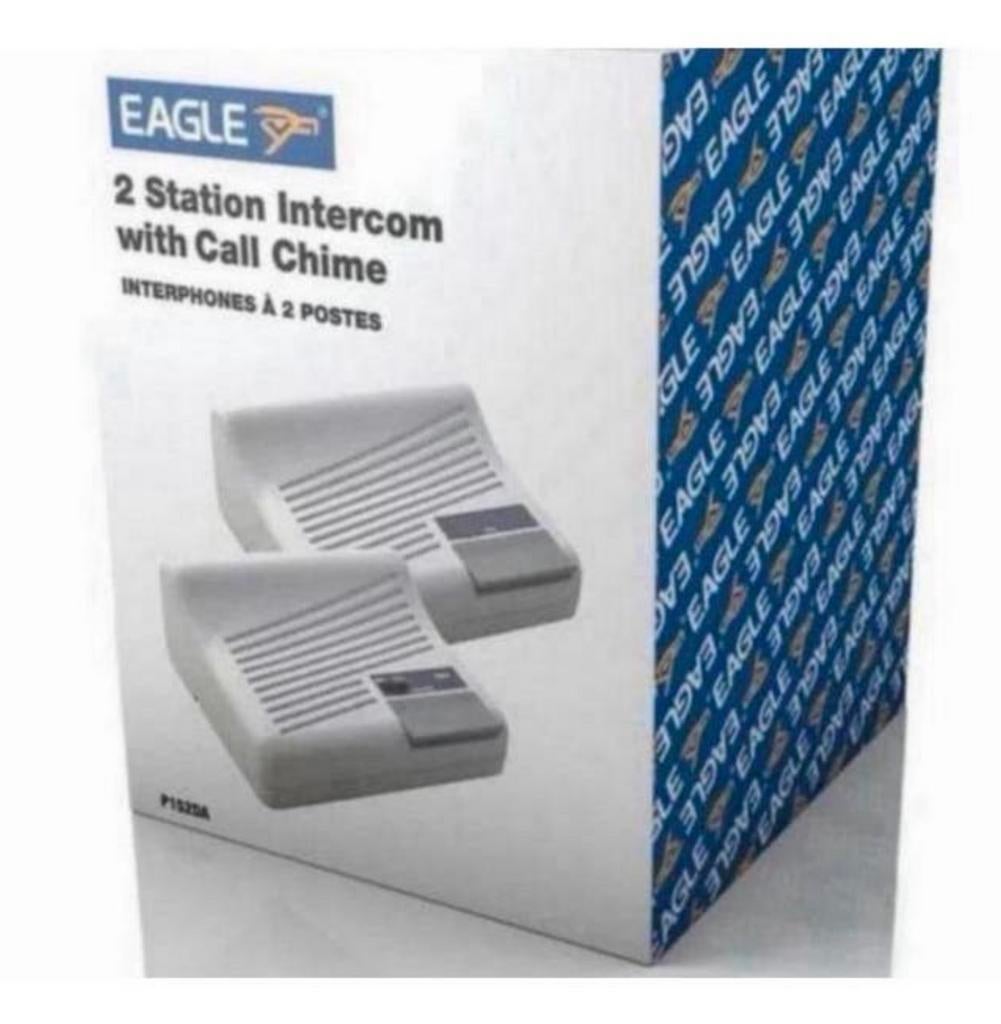 Eagle 2-delige intercom bel oproepbel + 20 meter kabels set, Huis en Inrichting, Deurbellen, Nieuw, Bedraad, Terugspreekfunctie