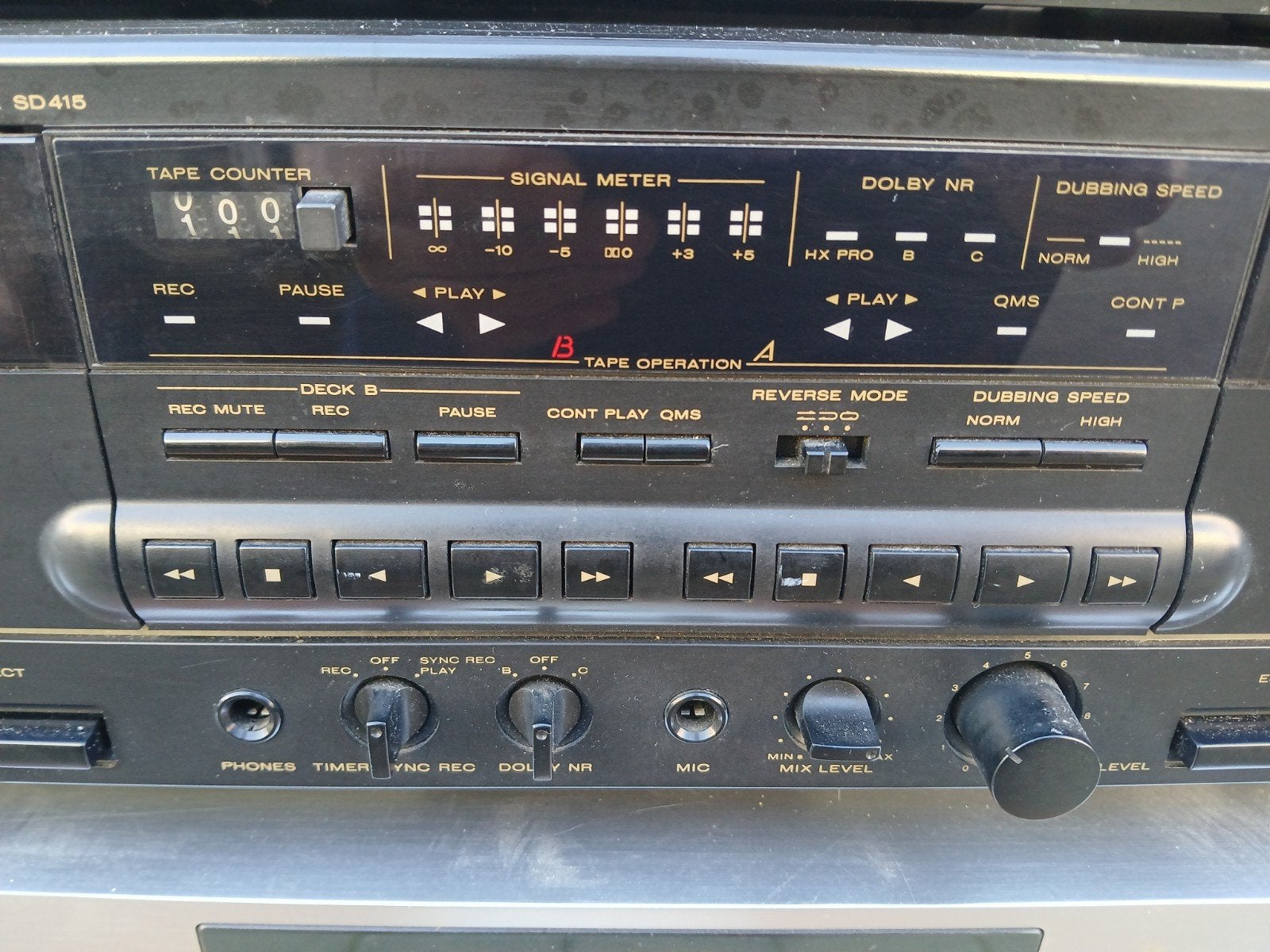deck casette marantz nr hx pro sd 415, TV, Hi-fi & Vidéo, Enlèvement ou Envoi, Double, Marantz, Auto-reverse