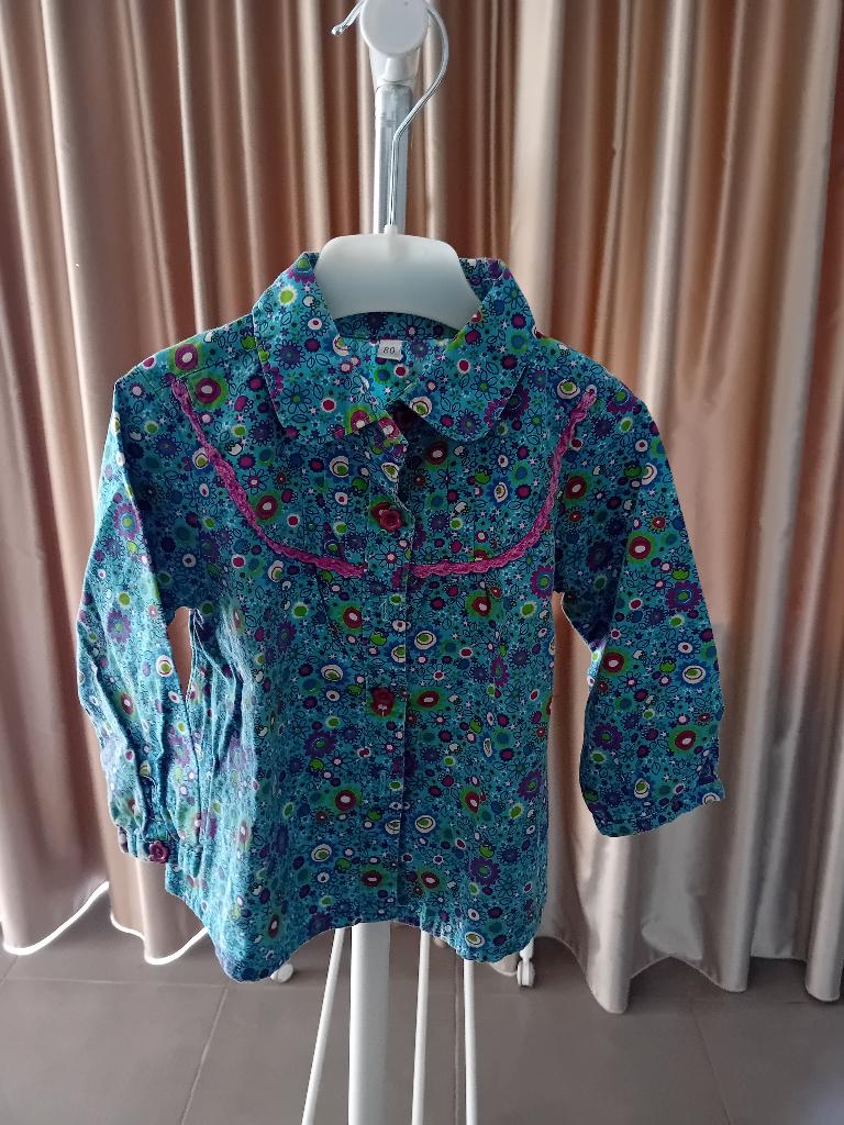 Blouse maat 80, Kinderen en Baby's, Babykleding | Maat 80, Ophalen, Zo goed als nieuw, Meisje, Overhemdje of Bloesje