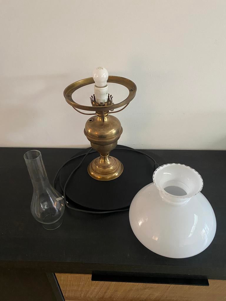 Omgebouwde olielamp, Antiek en Kunst, Ophalen