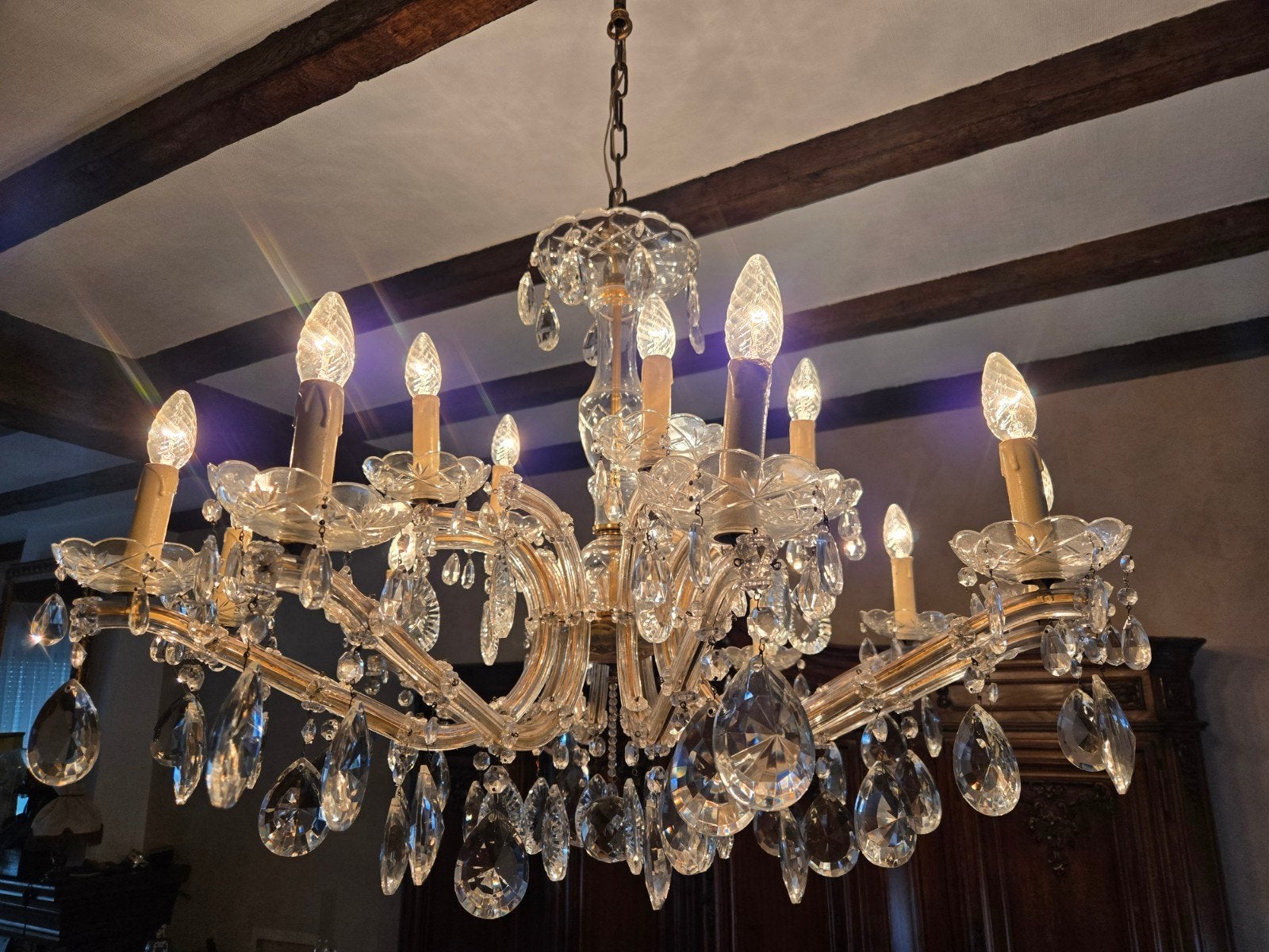 2 lustres, Maison & Meubles, Enlèvement, Verre