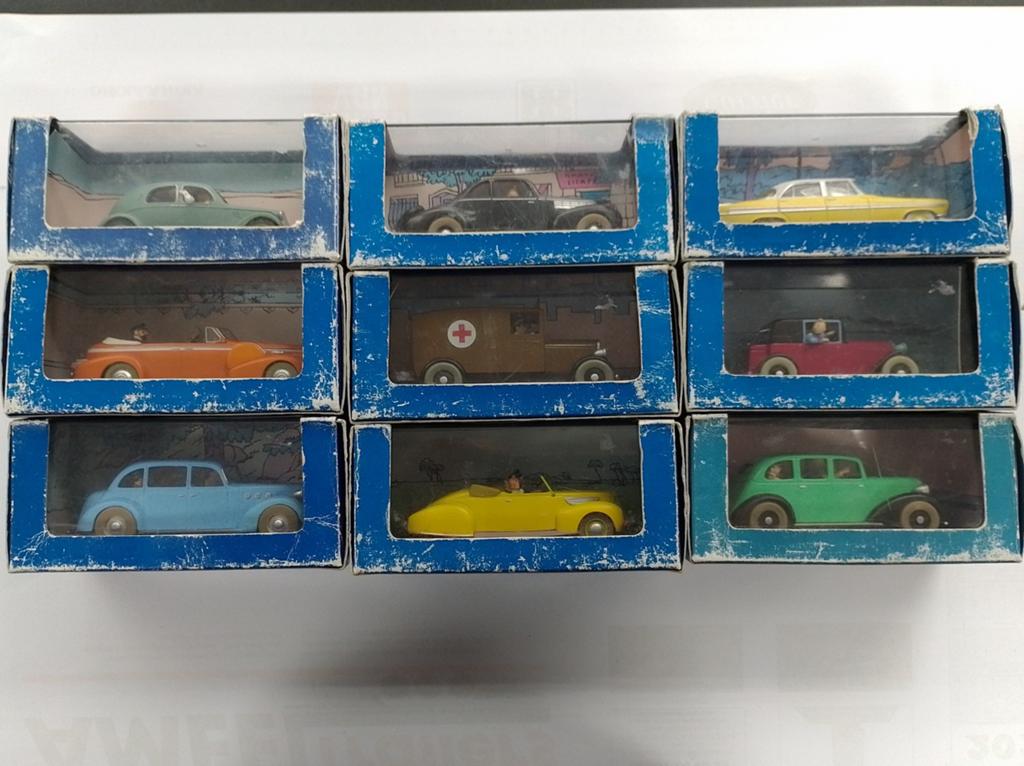TinTin//Kuifje miniatuur auto Atlas Reeks 9 stuks, Ophalen of Verzenden, Auto