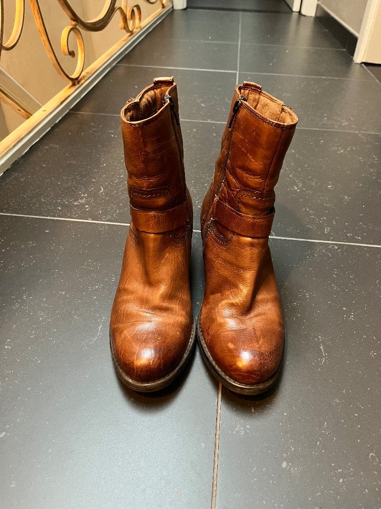 Laarsjes, Bruin, Lage of Enkellaarzen, Ophalen of Verzenden, Clarks